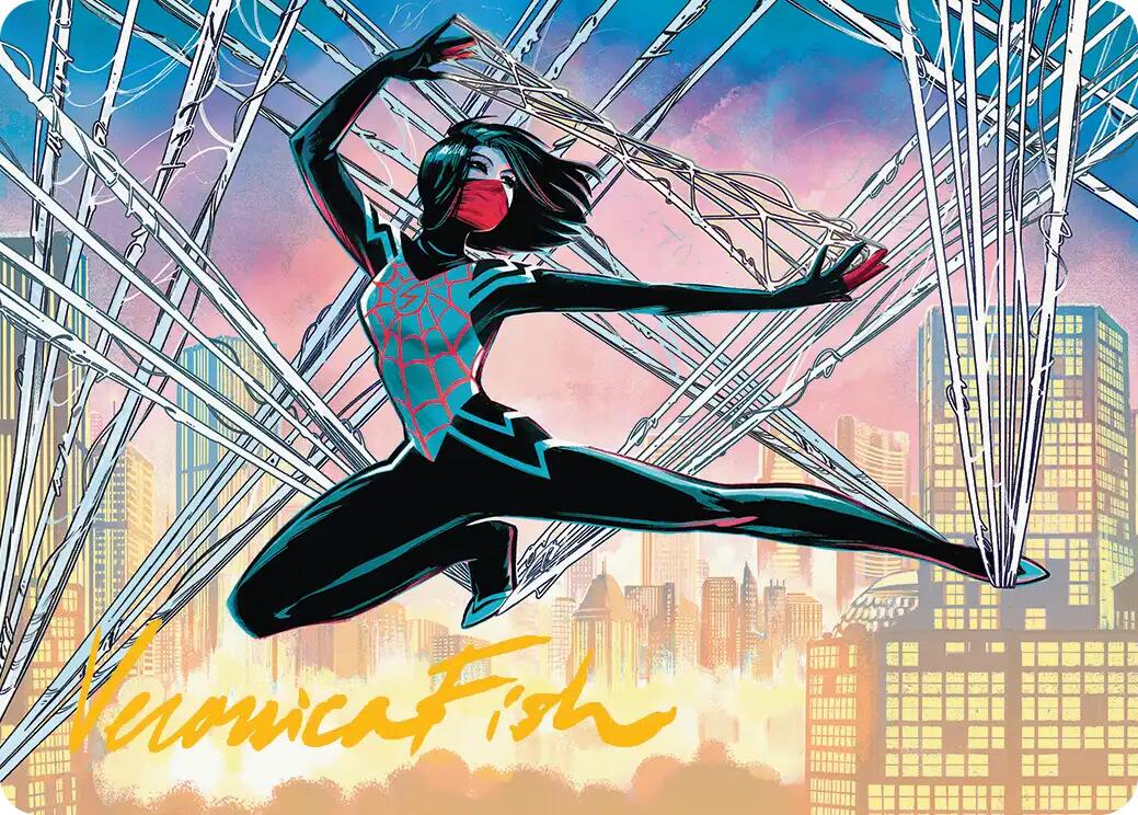 Silk, Web Weaver Art Card (39/54) (Gold-Stamped Signature) [Marvel's Spider-Man Art Series] | Exor Games Bridgewater