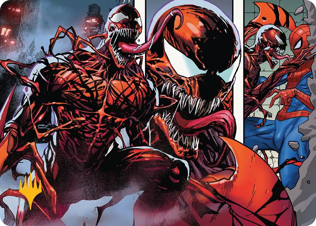 Carnage, Crimson Chaos Art Card (Gold-Stamped Planeswalker Symbol) [Marvel's Spider-Man Art Series] | Exor Games Bridgewater