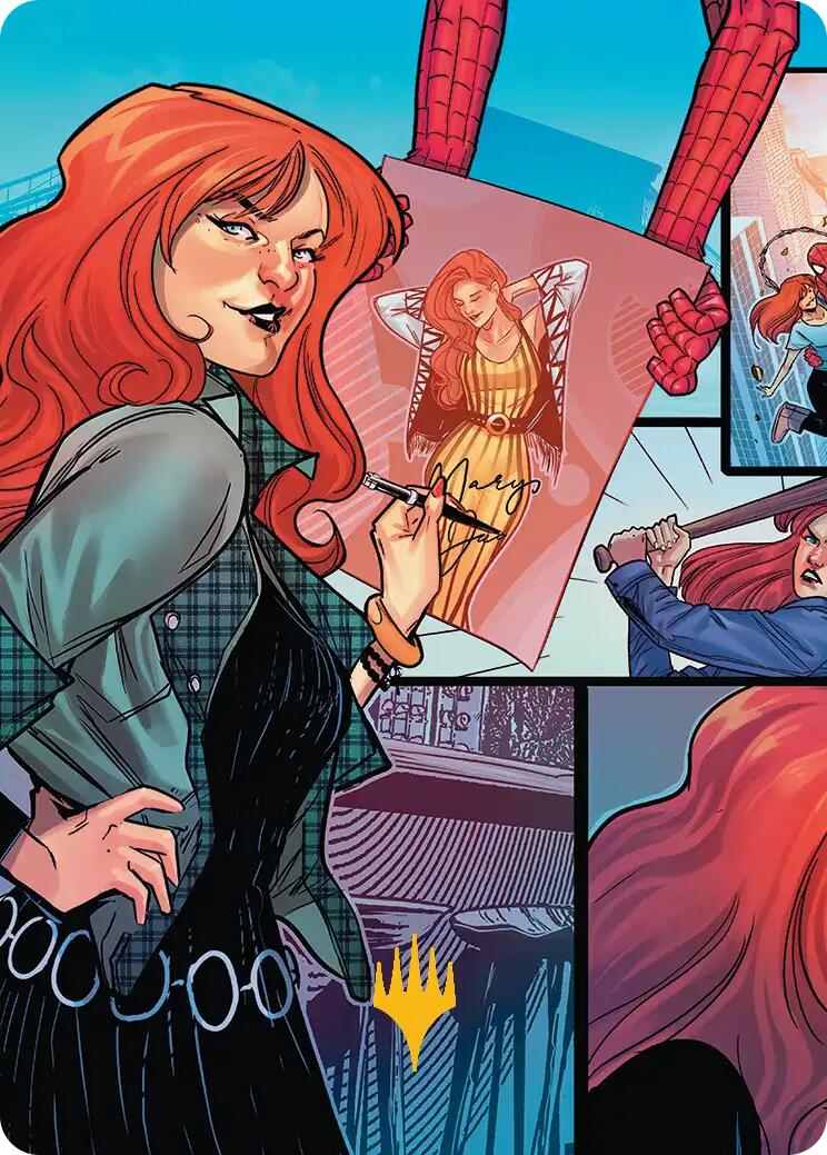 Mary Jane Watson Art Card (Gold-Stamped Planeswalker Symbol) [Marvel's Spider-Man Art Series] | Exor Games Bridgewater