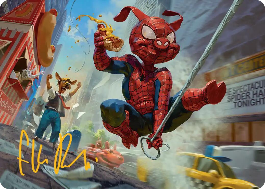 Spider-Ham, Peter Porker Art Card (Gold-Stamped Signature) [Marvel's Spider-Man Art Series] | Exor Games Bridgewater