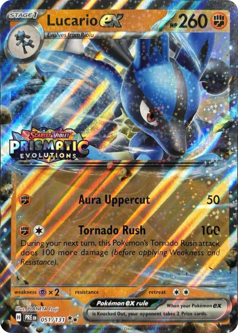 Lucario ex (051/131) (Prismatic Evolutions Stamp) [Miscellaneous Cards] | Exor Games Bridgewater