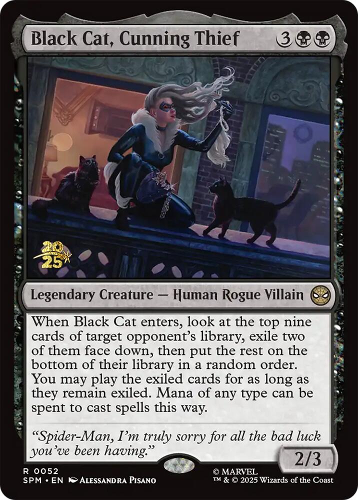 Black Cat, Cunning Thief [Marvel's Spider-Man Prerelease Promos] | Exor Games Bridgewater
