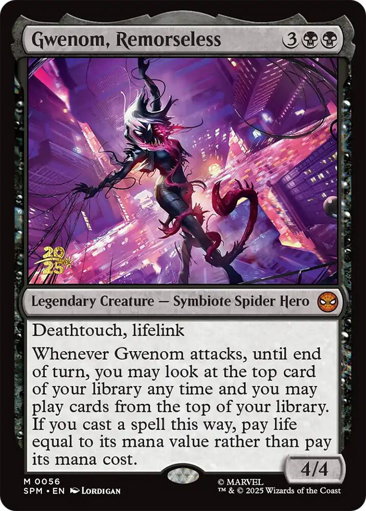 Gwenom, Remorseless [Marvel's Spider-Man Prerelease Promos] | Exor Games Bridgewater