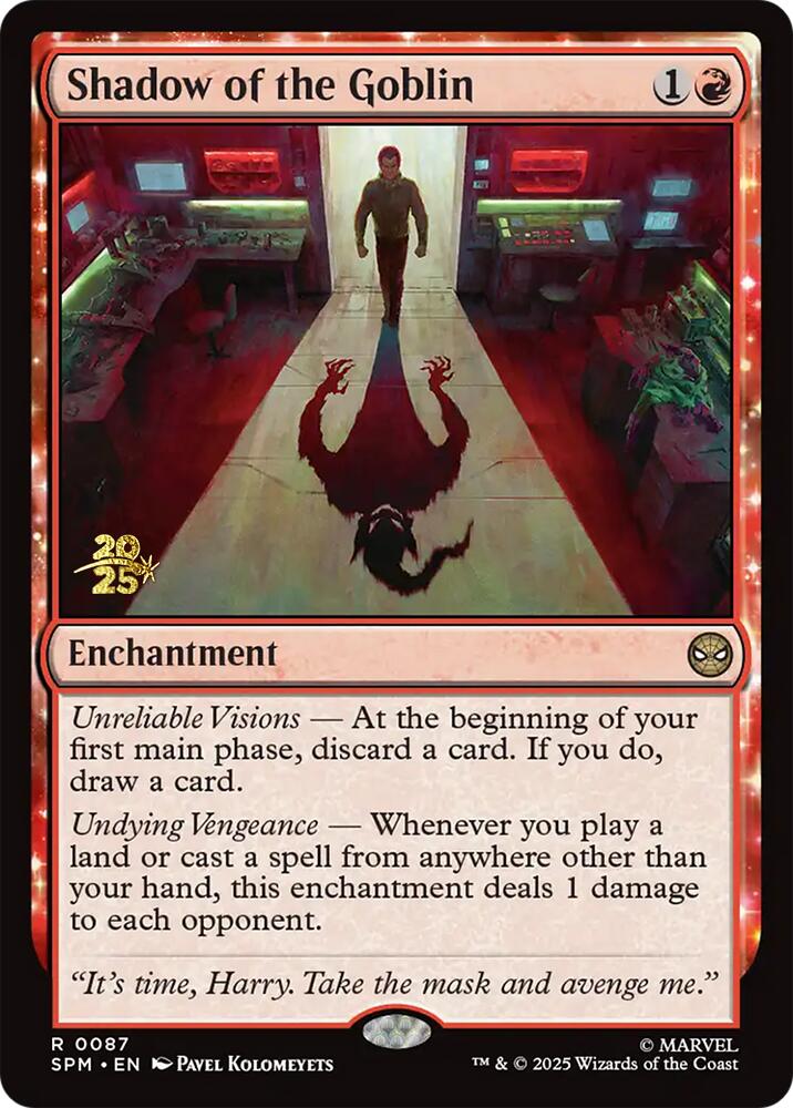 Shadow of the Goblin [Marvel's Spider-Man Prerelease Promos] | Exor Games Bridgewater