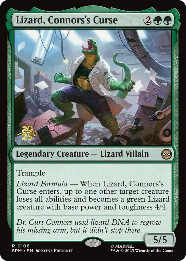 Lizard, Connors's Curse [Marvel's Spider-Man Prerelease Promos] | Exor Games Bridgewater
