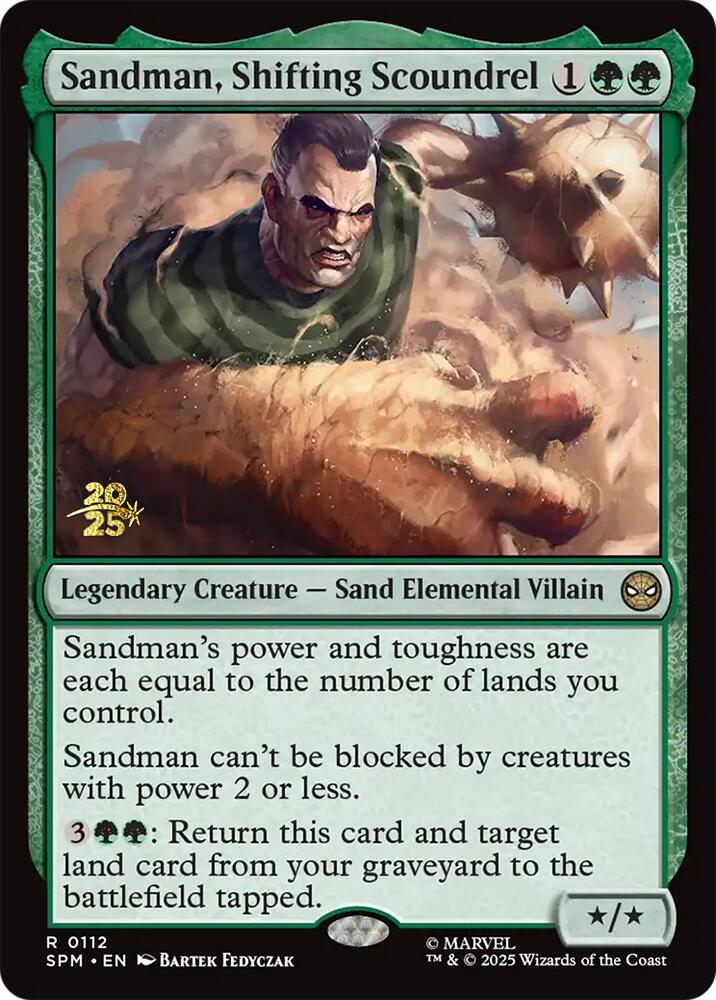 Sandman, Shifting Scoundrel [Marvel's Spider-Man Prerelease Promos] | Exor Games Bridgewater