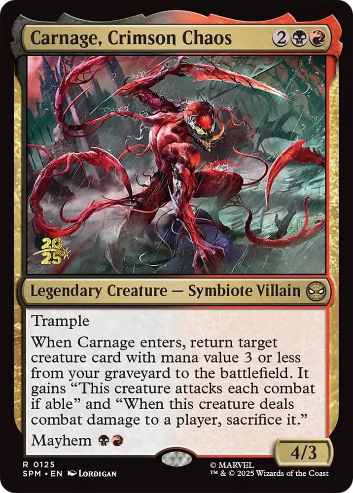 Carnage, Crimson Chaos [Marvel's Spider-Man Prerelease Promos] | Exor Games Bridgewater