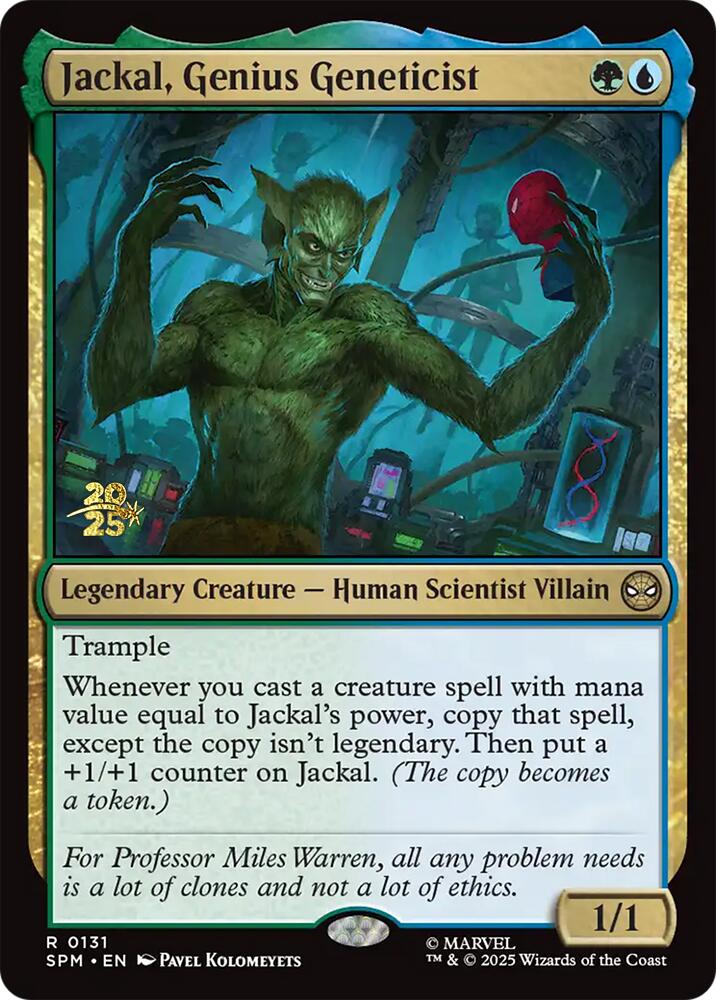 Jackal, Genius Geneticist [Marvel's Spider-Man Prerelease Promos] | Exor Games Bridgewater