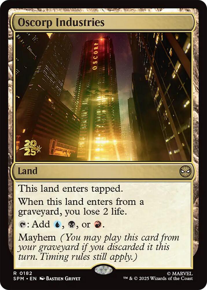 Oscorp Industries [Marvel's Spider-Man Prerelease Promos] | Exor Games Bridgewater