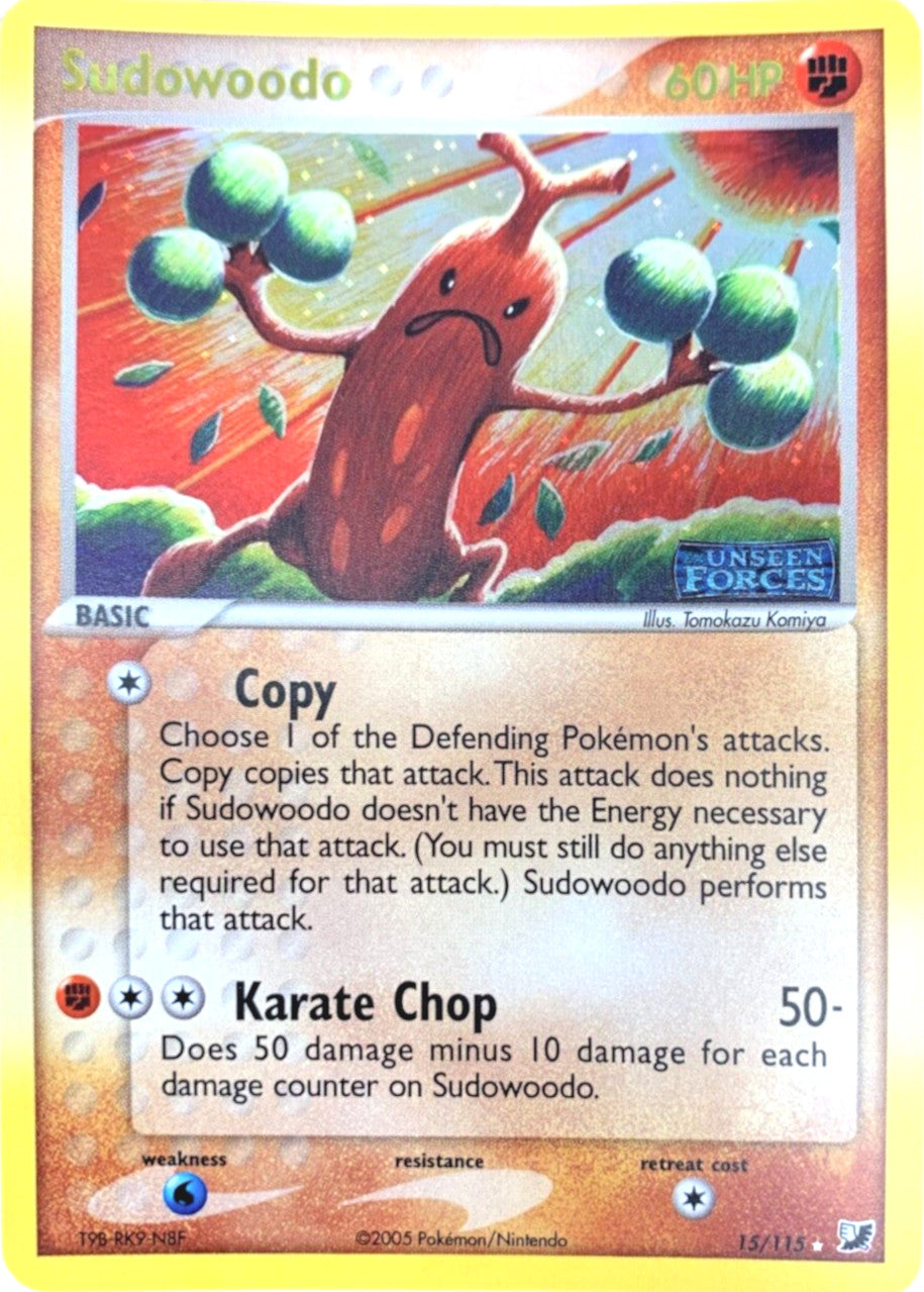 Sudowoodo (15/115) (Stamped) [EX: Unseen Forces] | Exor Games Bridgewater