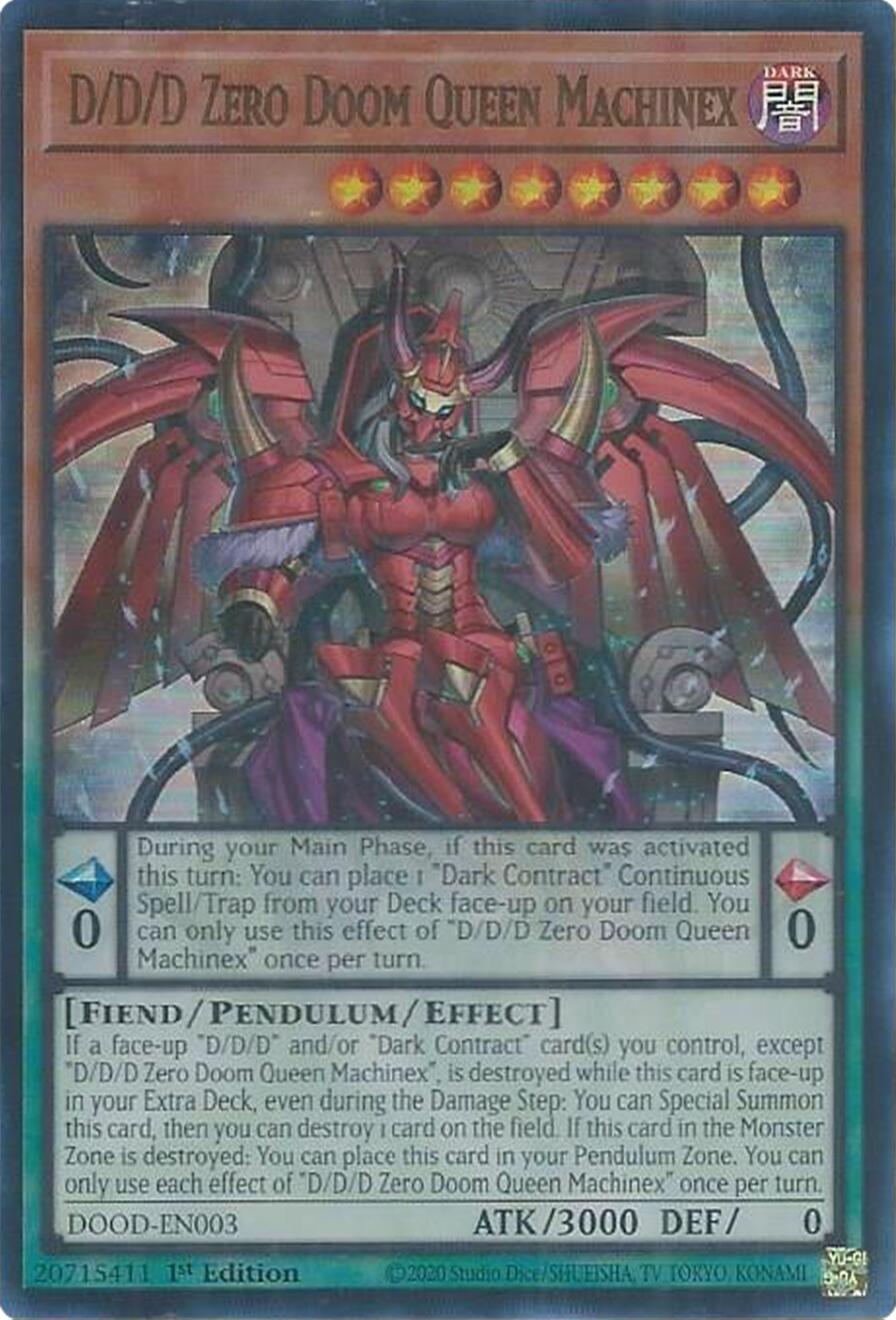 D/D/D Zero Doom Queen Machinex [DOOD-EN003] Ultra Rare | Exor Games Bridgewater