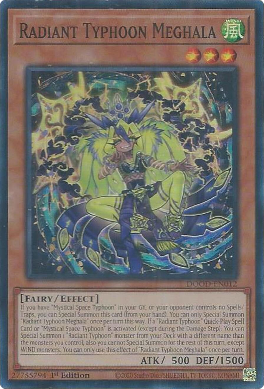 Radiant Typhoon Meghala [DOOD-EN012] Super Rare | Exor Games Bridgewater