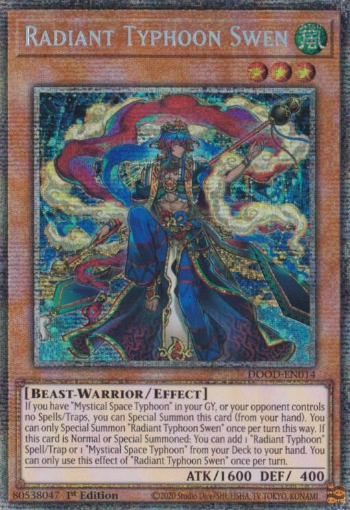 Radiant Typhoon Swen (Starlight Rare) [DOOD-EN014] Starlight Rare | Exor Games Bridgewater