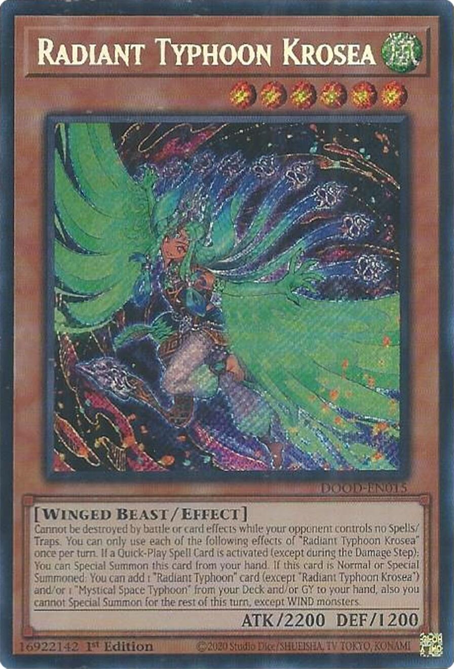 Radiant Typhoon Krosea [DOOD-EN015] Secret Rare | Exor Games Bridgewater