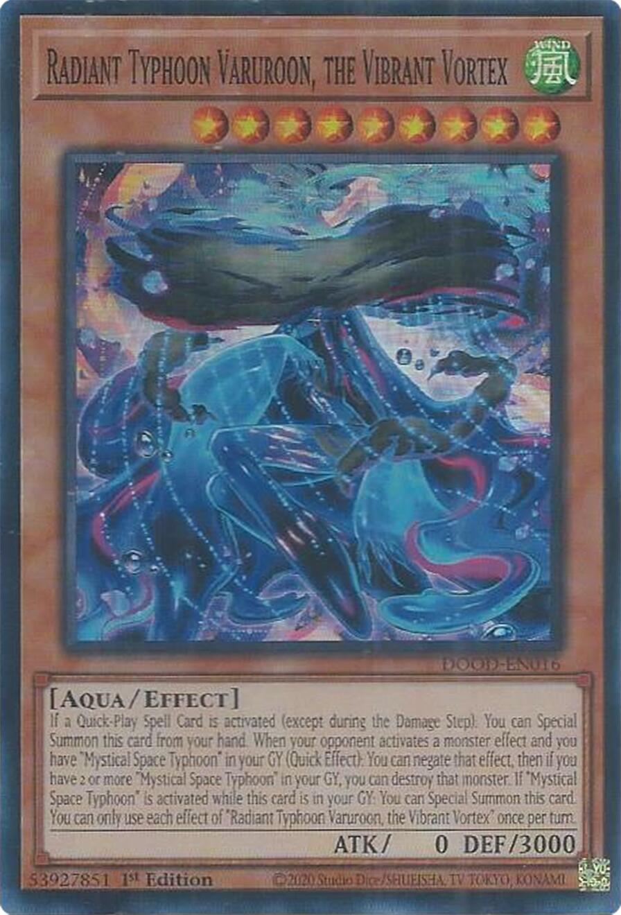 Radiant Typhoon Varuroon, the Vibrant Vortex [DOOD-EN016] Super Rare | Exor Games Bridgewater