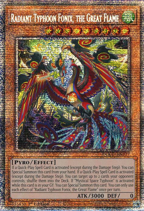 Radiant Typhoon Fonix, the Great Flame (Starlight Rare) [DOOD-EN017] Starlight Rare | Exor Games Bridgewater