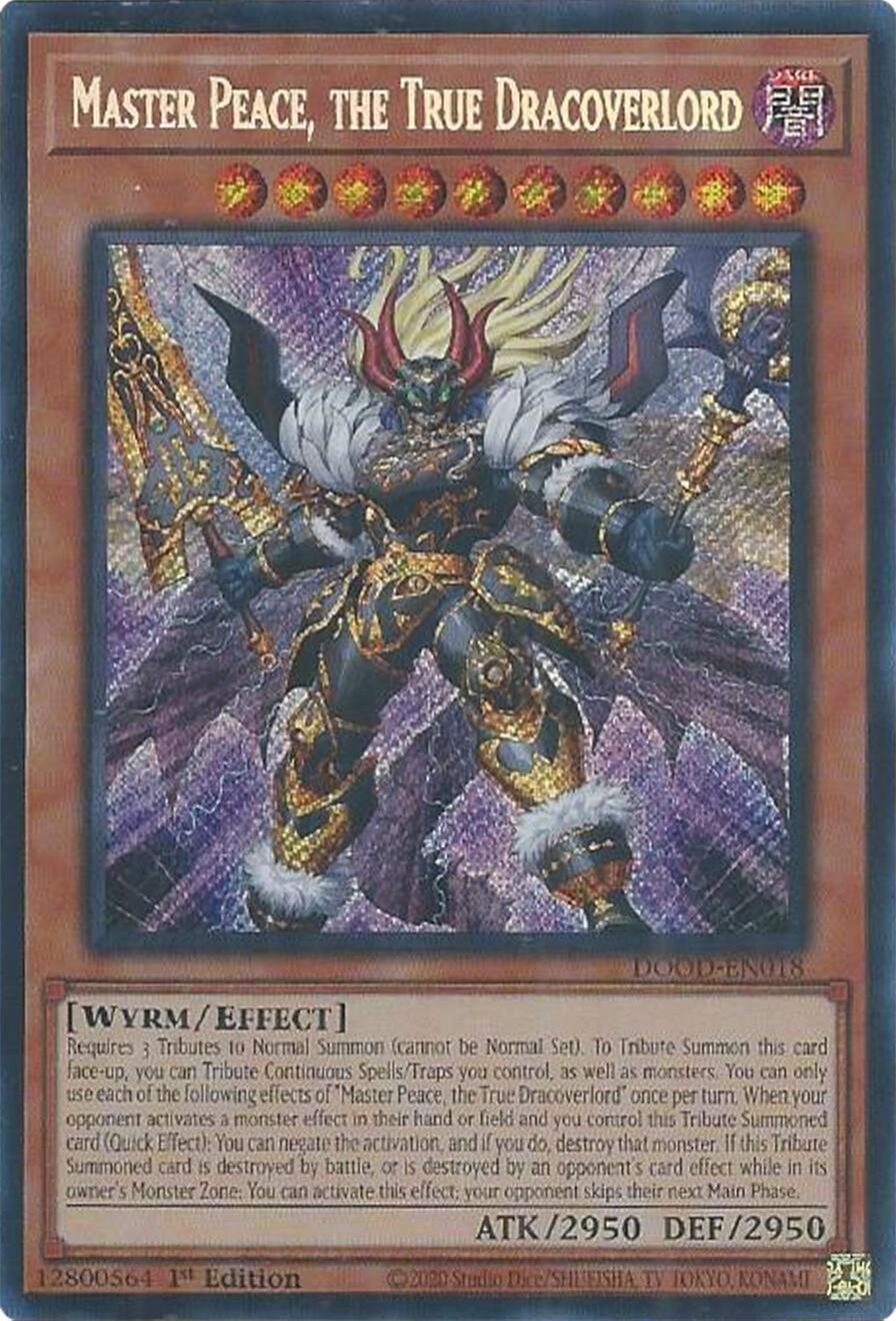 Master Peace, the True Dracoverlord [DOOD-EN018] Secret Rare | Exor Games Bridgewater
