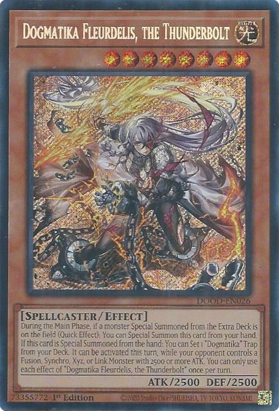 Dogmatika Fleurdelis, the Thunderbolt [DOOD-EN026] Secret Rare | Exor Games Bridgewater
