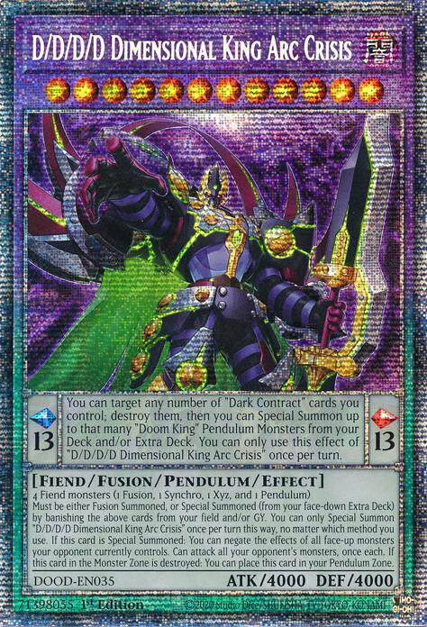 D/D/D/D Dimensional King Arc Crisis (Starlight Rare) [DOOD-EN035] Starlight Rare | Exor Games Bridgewater