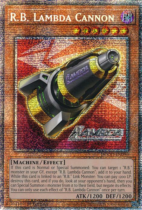R.B. Lambda Cannon (Starlight Rare) [DOOD-EN090] Starlight Rare | Exor Games Bridgewater