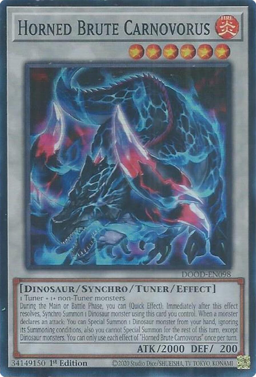 Horned Brute Carnovorus [DOOD-EN098] Super Rare | Exor Games Bridgewater