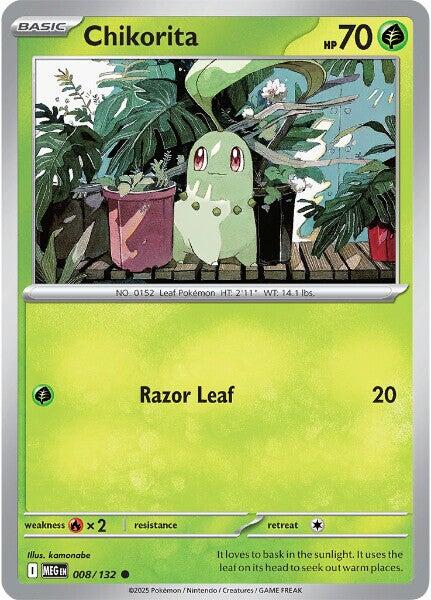 Chikorita (008/132) [Mega Evolutions: Base Set] | Exor Games Bridgewater