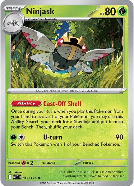 Ninjask (017/132) [Mega Evolutions: Base Set] | Exor Games Bridgewater
