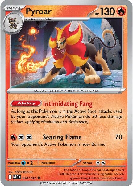 Pyroar (024/132) [Mega Evolutions: Base Set] | Exor Games Bridgewater