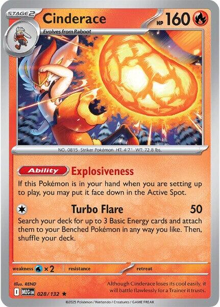 Cinderace (028/132) [Mega Evolutions: Base Set] | Exor Games Bridgewater