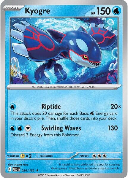 Kyogre (034/132) [Mega Evolutions: Base Set] | Exor Games Bridgewater