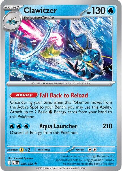 Clawitzer (038/132) [Mega Evolution: Base Set] | Exor Games Bridgewater