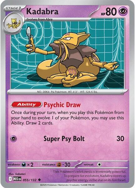 Kadabra (055/132) [Mega Evolutions: Base Set] | Exor Games Bridgewater