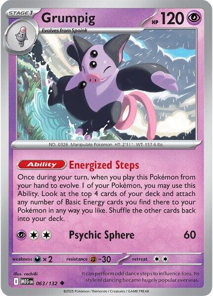 Grumpig (063/132) [Mega Evolution: Base Set] | Exor Games Bridgewater