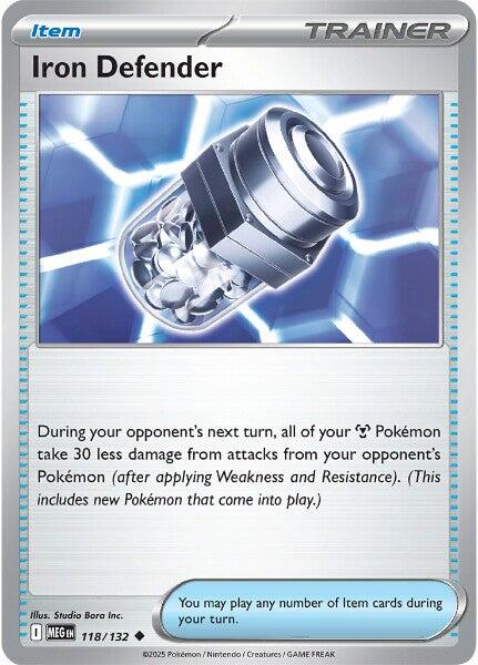 Iron Defender (118/132) [Mega Evolutions: Base Set] | Exor Games Bridgewater