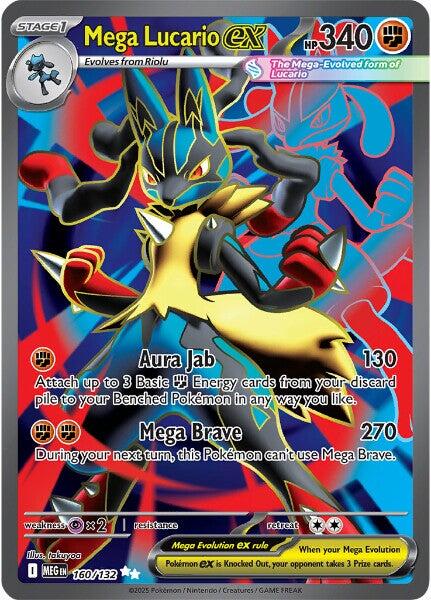 Mega Lucario ex (160/132) [Mega Evolutions: Base Set] | Exor Games Bridgewater