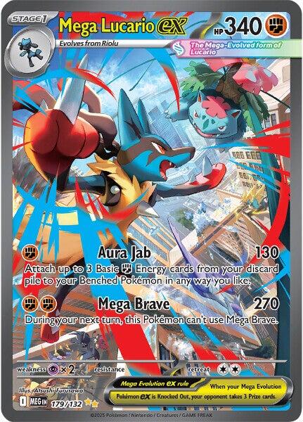 Mega Lucario ex (179/132) [Mega Evolution: Base Set] | Exor Games Bridgewater