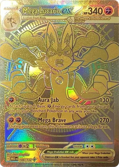 Mega Lucario ex (188/132) [Mega Evolutions: Base Set] | Exor Games Bridgewater