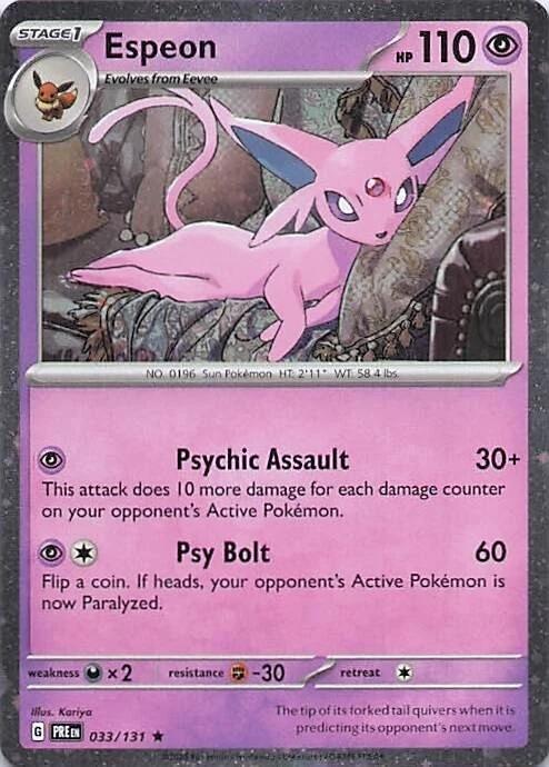 Espeon (033/131) (Cosmos Holo) [Miscellaneous Cards] | Exor Games Bridgewater