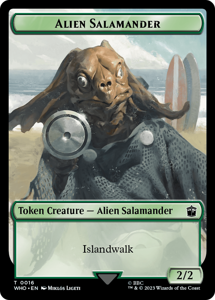 Alien Rhino // Alien Salamander Double-Sided Token [Doctor Who Tokens] | Exor Games Bridgewater