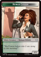 Human Citizen // Treasure Double-Sided Token [Marvel's Spider-Man Tokens] | Exor Games Bridgewater