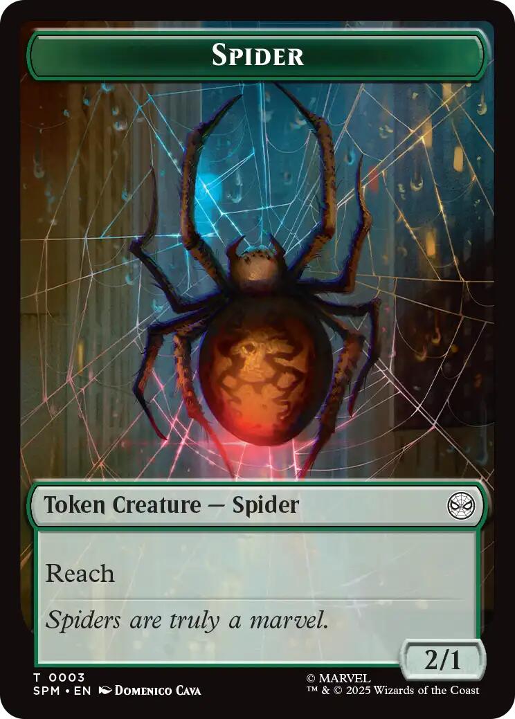 Spider // Food Double-Sided Token [Marvel's Spider-Man Tokens] | Exor Games Bridgewater