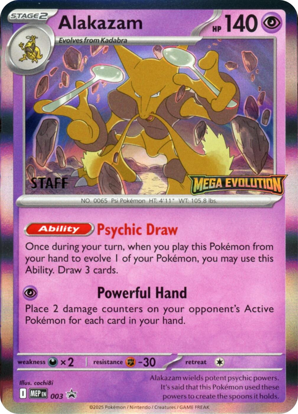 Alakazam (003) (Staff) [Mega Evolutions Promo] | Exor Games Bridgewater