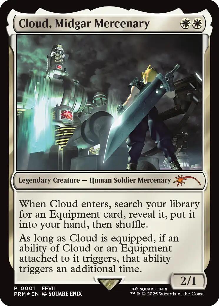 Cloud, Midgar Mercenary (Borderless) [Pro Tour Promos] | Exor Games Bridgewater