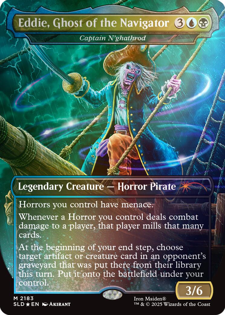 Eddie, Ghost of the Navigator - Captain N'ghathrod (Rainbow Foil) [Secret Lair Drop Series] | Exor Games Bridgewater