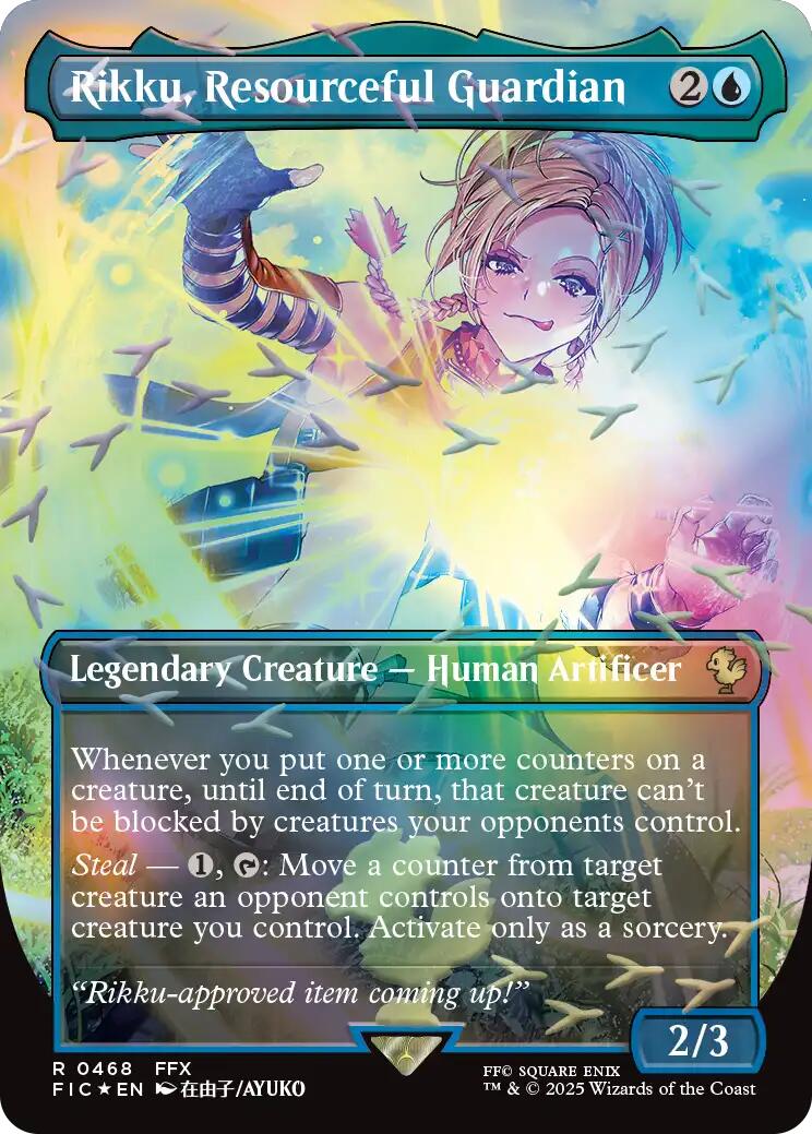 Rikku, Resourceful Guardian (Borderless) (Chocobo Track Foil) [FINAL FANTASY Commander] | Exor Games Bridgewater