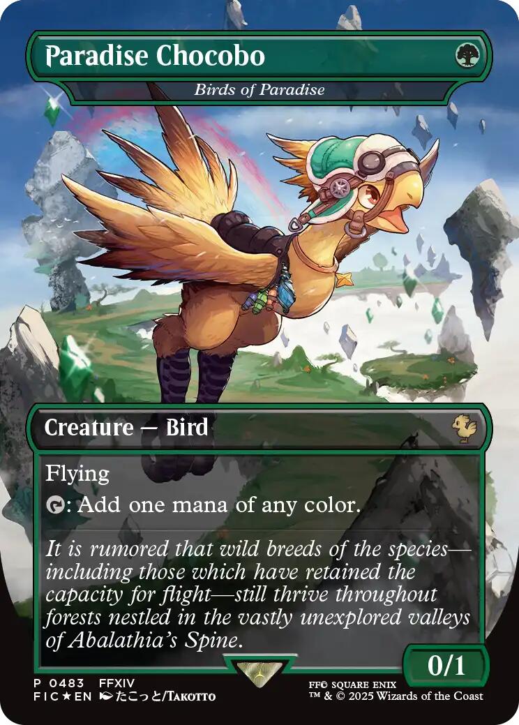 Paradise Chocobo - Birds of Paradise (Borderless) [FINAL FANTASY Commander] | Exor Games Bridgewater