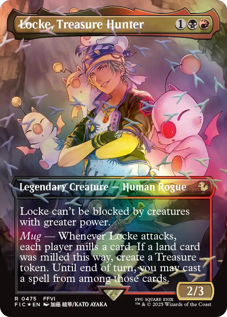 Locke, Treasure Hunter (Borderless) (Chocobo Track Foil) [FINAL FANTASY Commander] | Exor Games Bridgewater
