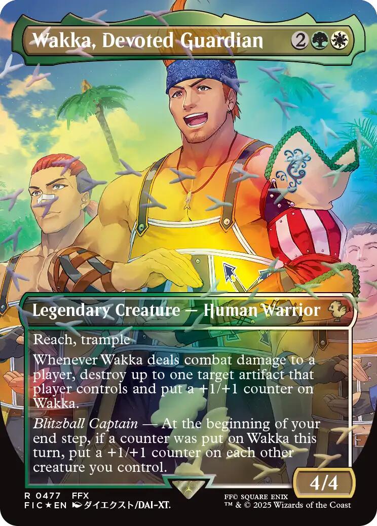 Wakka, Devoted Guardian (Borderless) (Chocobo Track Foil) [FINAL FANTASY Commander] | Exor Games Bridgewater