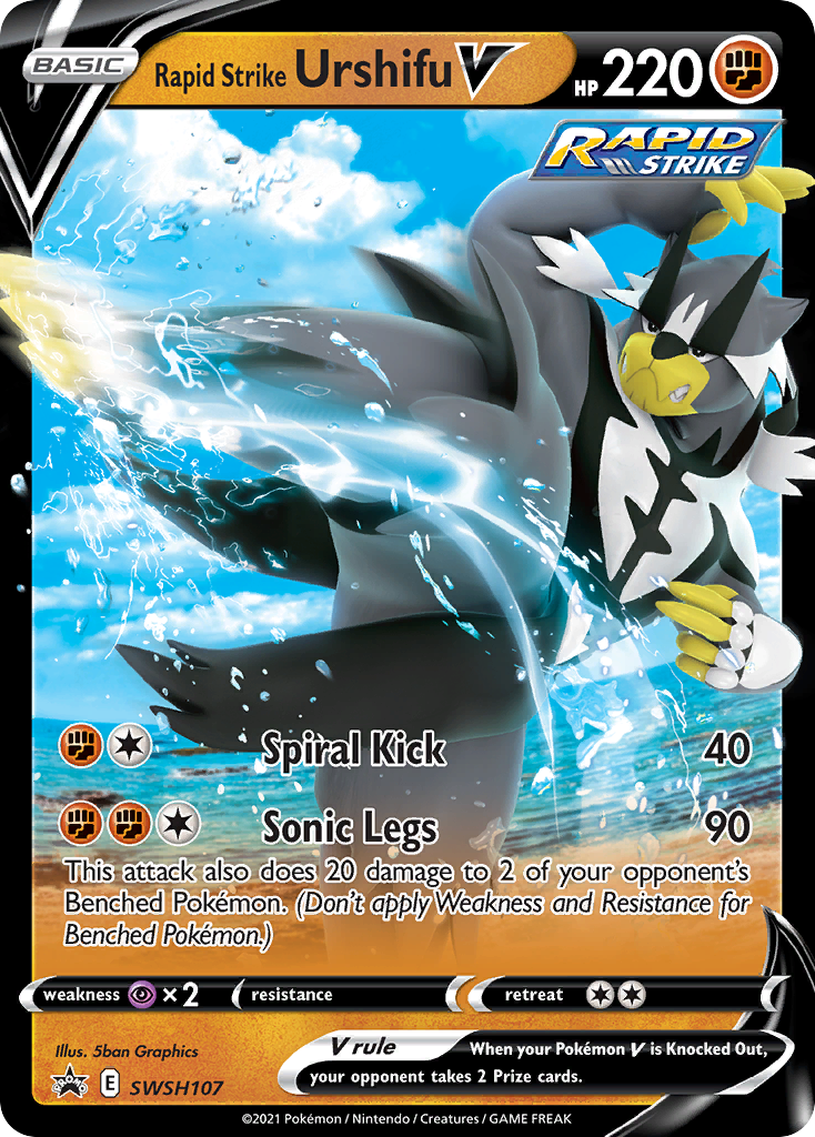 Rapid Strike Urshifu V (SWSH107) [Sword & Shield: Black Star Promos] | Exor Games Bridgewater