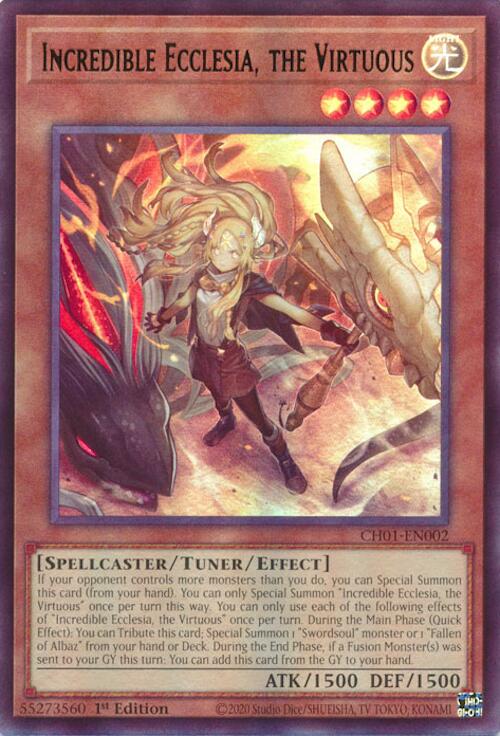 Incredible Ecclesia, the Virtuous [CH01-EN002] Ultra Rare | Exor Games Bridgewater